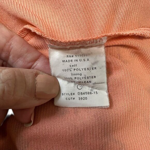 Collective Concepts Dusty Pink Chevron Tie-Waist Halter Dress Size L - Picture 9 of 9